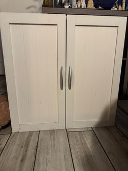 White 2-Door Accent Cabinet / Storage Cupboard