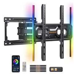 Perlegear Full-Motion Wall TV Mount with LED