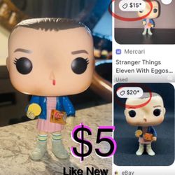 $5 Like New Funko Strange things eleven with eggos figure