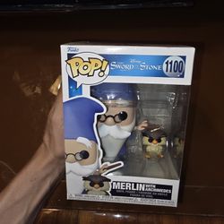 Funko Pop! Disney: The Sword in The Stone - Merlin w Archimedes #1100 NIB w Protector