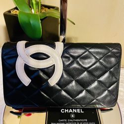 Chanel Calfskin Long Wallet 
