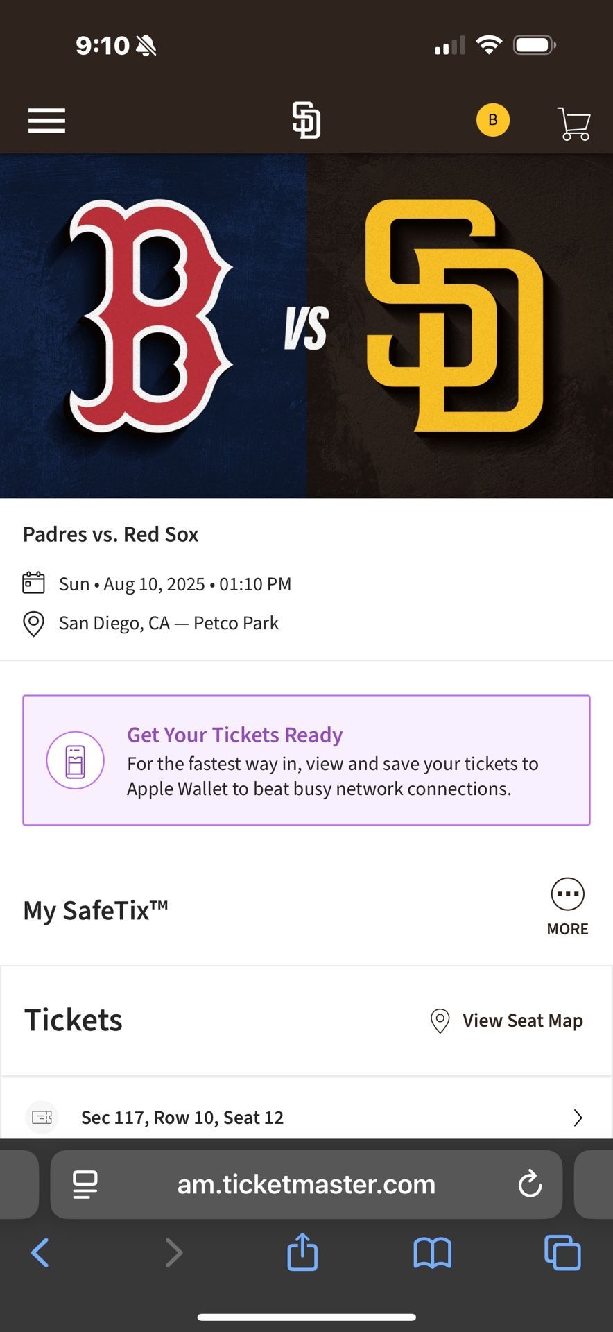 Padres Vs. Red Sox Aug 10th