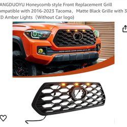 Toyota Tacoma Front Grille Honeycomb Style ( Matte Black) 16-2023 