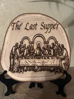 The Last Supper Wood Slice Wall Plaque