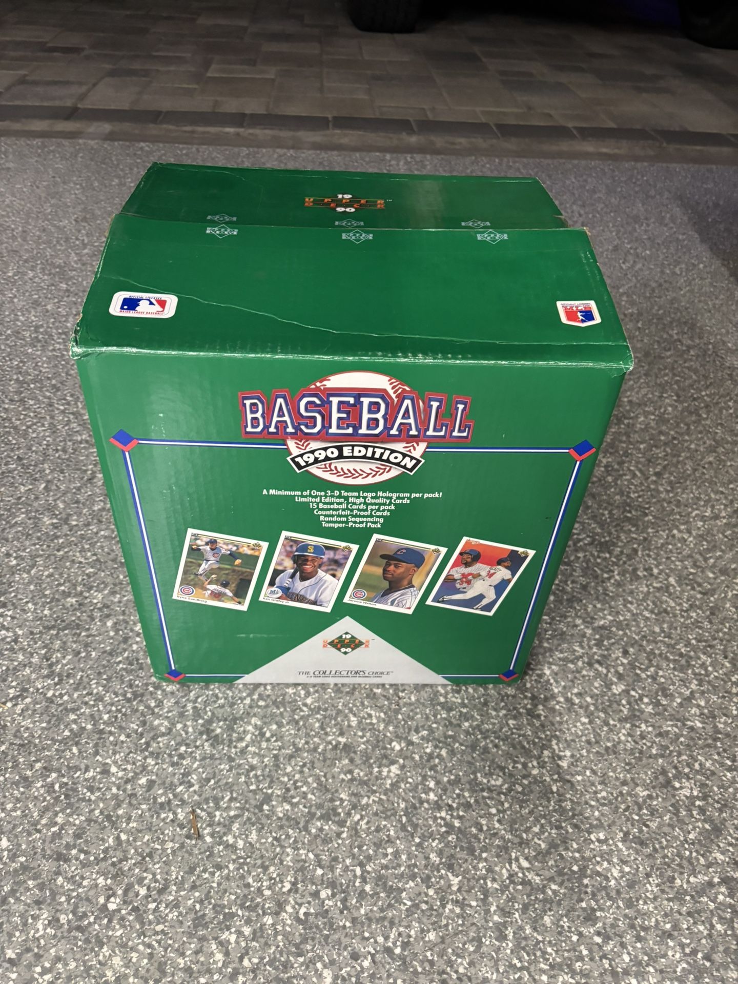 1990 Upper Deck Baseball Card Case With 15 Sealed Sets