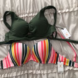 NWT Shade and Shore bikini Tops 