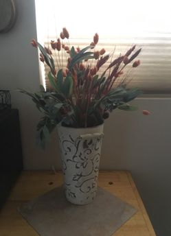 Fake plant and vase