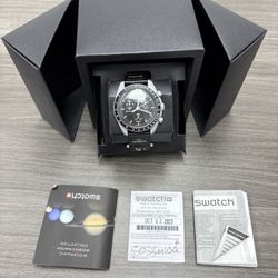 Omega X Swatch Moonswatch Mission to Moon With Box & Papers Gently Worn