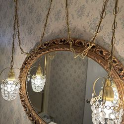 Antique Mirror And Lamps
