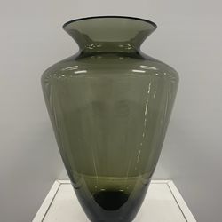 Decorative Smoky Gray Glass Vase 