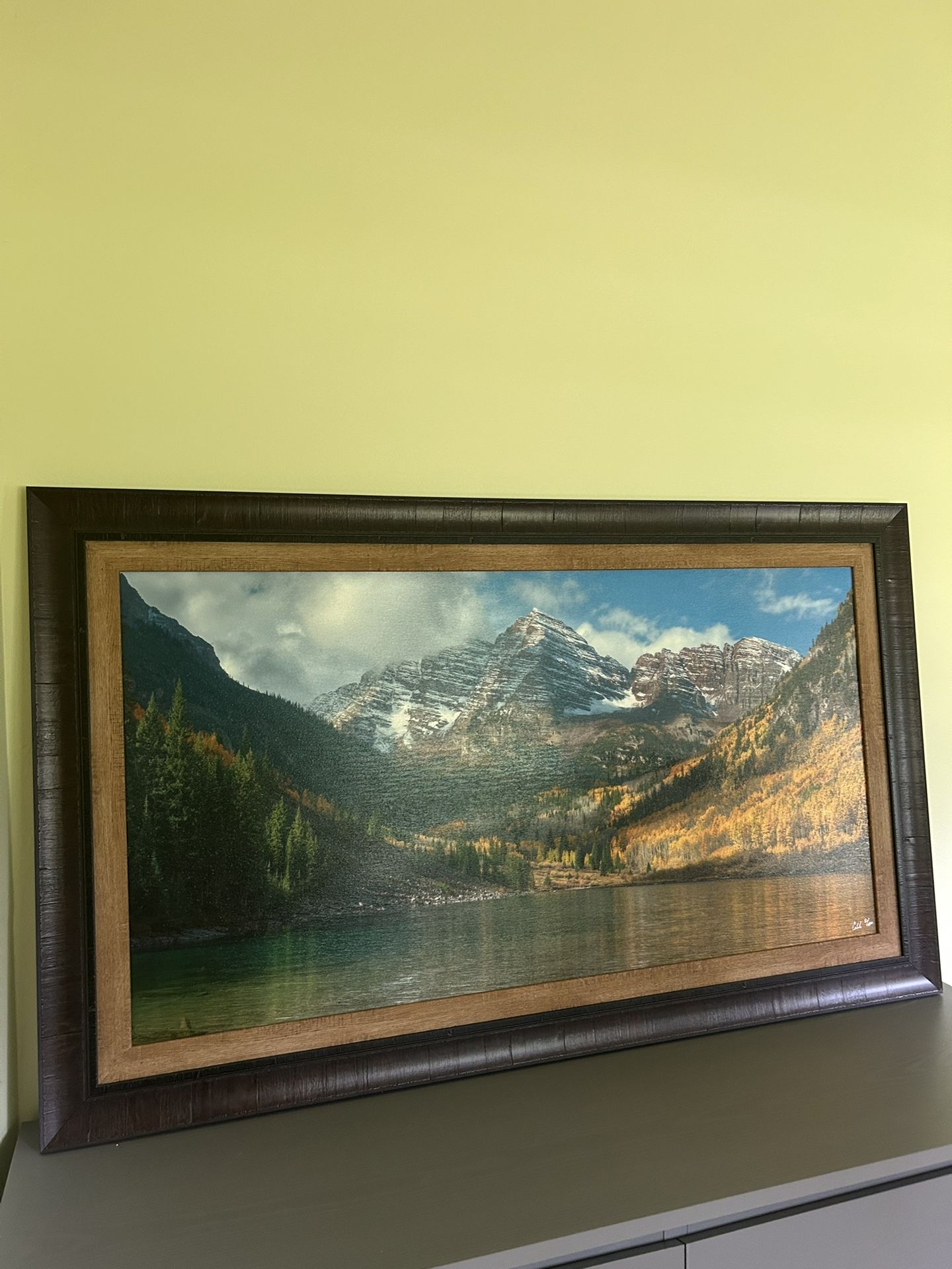 Framed Authentic Glacier Rocky Mountains