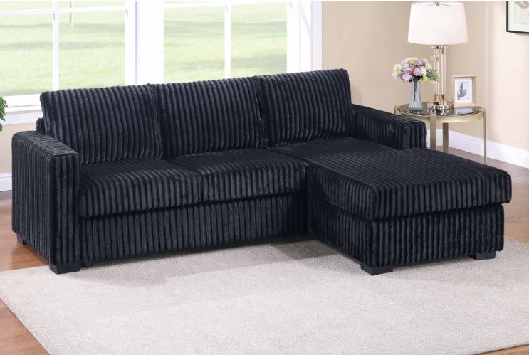 2-Piece Sectional Sofa. Available In Dark Grey