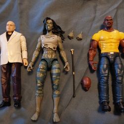 Marvel Legends Street Level Bundle, She Hulk, Luke Cage, Mcu Kingpin
