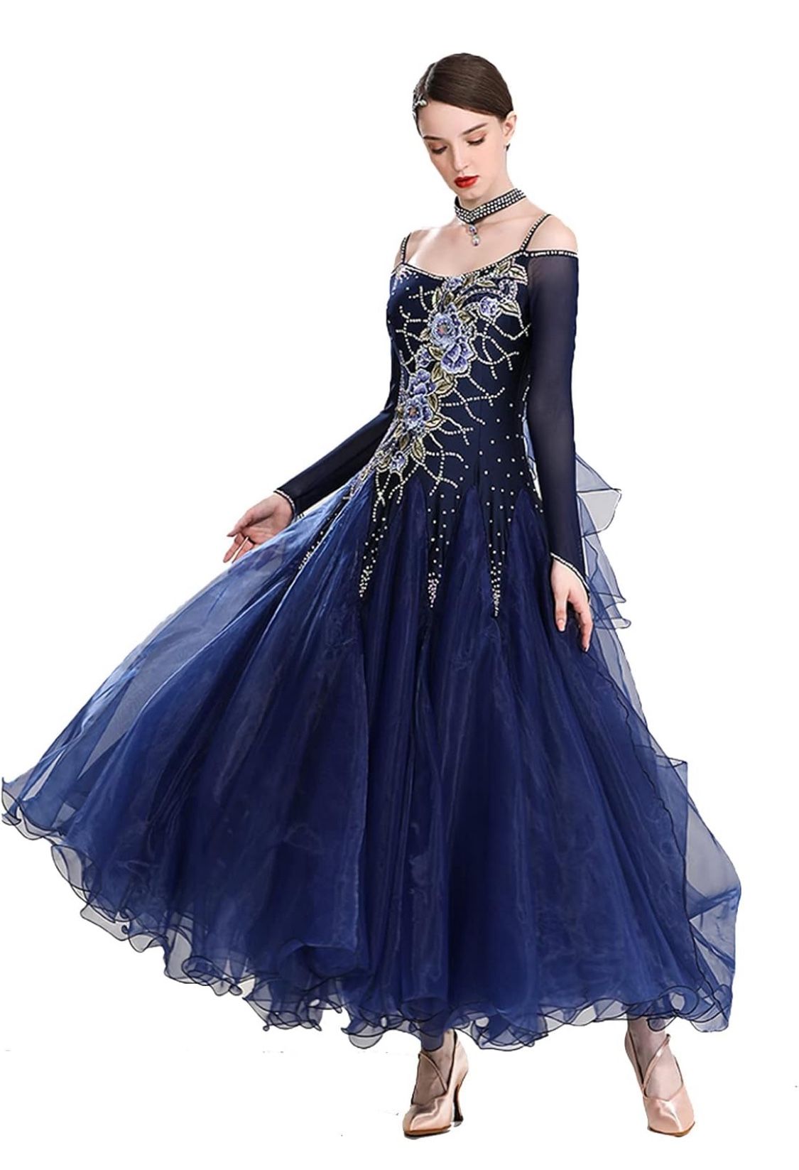 Ballroom Competition Dancing Dresses Sequin Modern