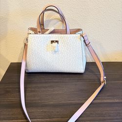 Guess logo satchel handbag with crossbody strap