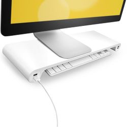 Quirky Spacebar POP Monitor Stand and 6-Port USB Hub + 12V 4amp Power Supply 