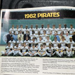 1982 PITTSBURGH PIRATES  UNSIGNED  11 x 8-1/2  Giant Eagle  TEAM PHOTO CARD  