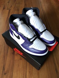 Air Jordan purple court size 10.5