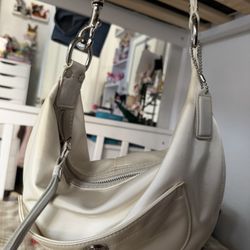Vintage Coach Cream Hobo Bag 