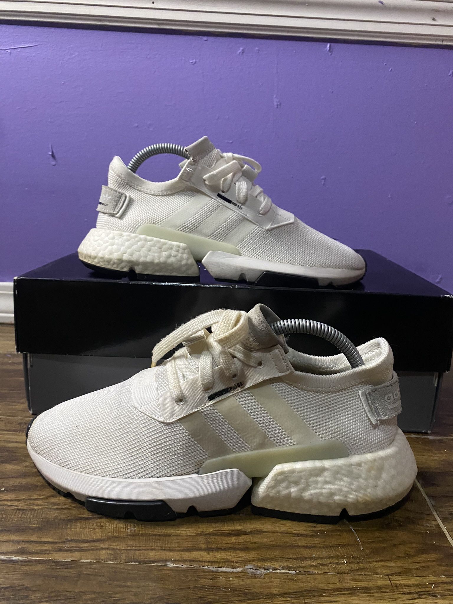 adidas POD-S3.1 Sneakers Low Top Lace-Up Shoes B37459 White Womens Size 7.5