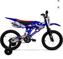 Hyper Bicycles 16" Nitro Circus Moto Bike, Children Ages 4-8, Blue