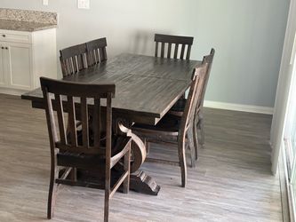 Dining table and chairs