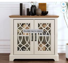 Raccon Ivory with Knotty Oak Accent Cabinet with 2 Doors Image 1 of Raccon Ivory with Knotty Oak Accent Cabinet with 2 Doors $120 181