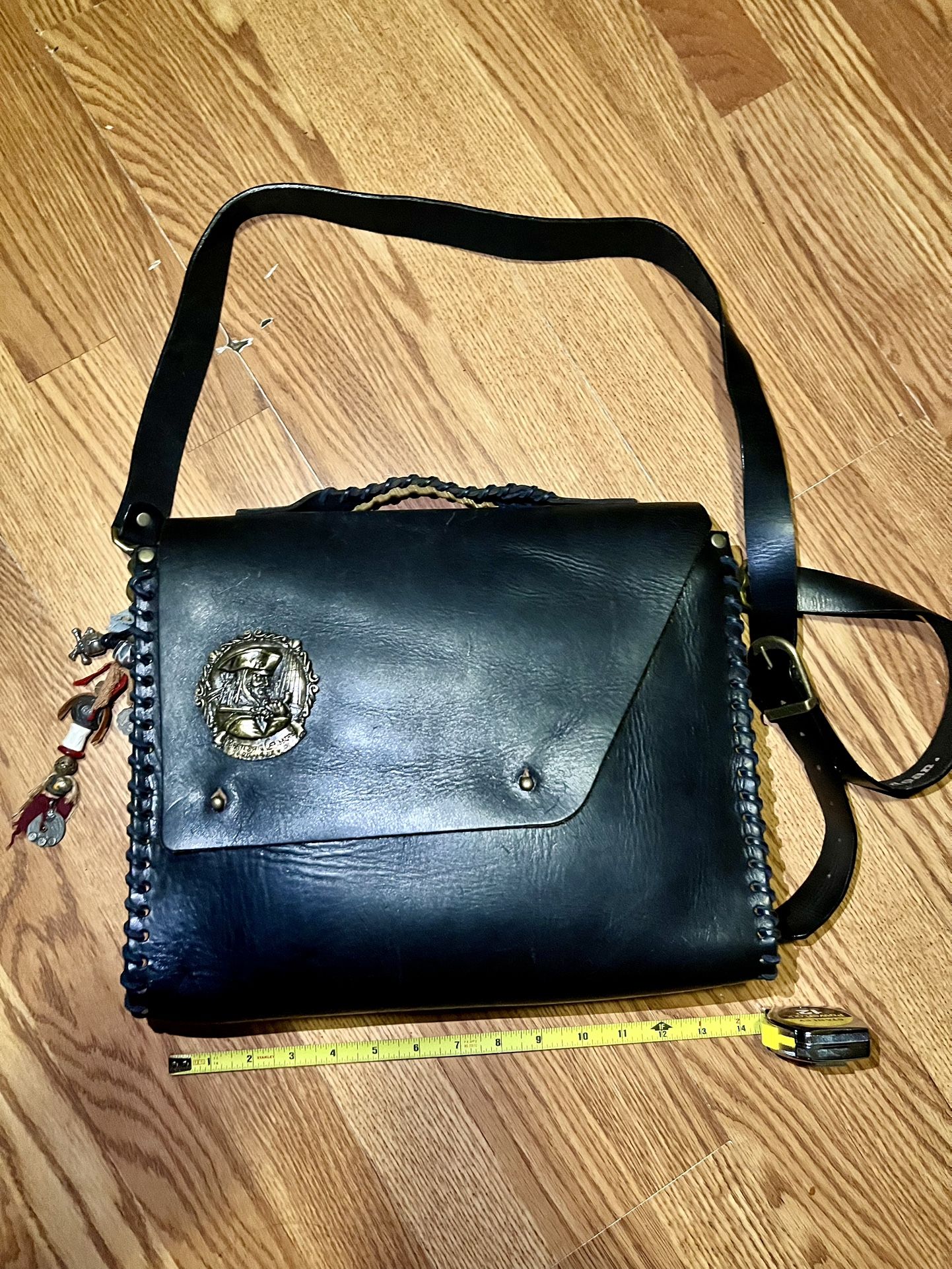 NEW hand made leather satchel, custom made forthe Pirates of Caribbean 2 & 3 crew