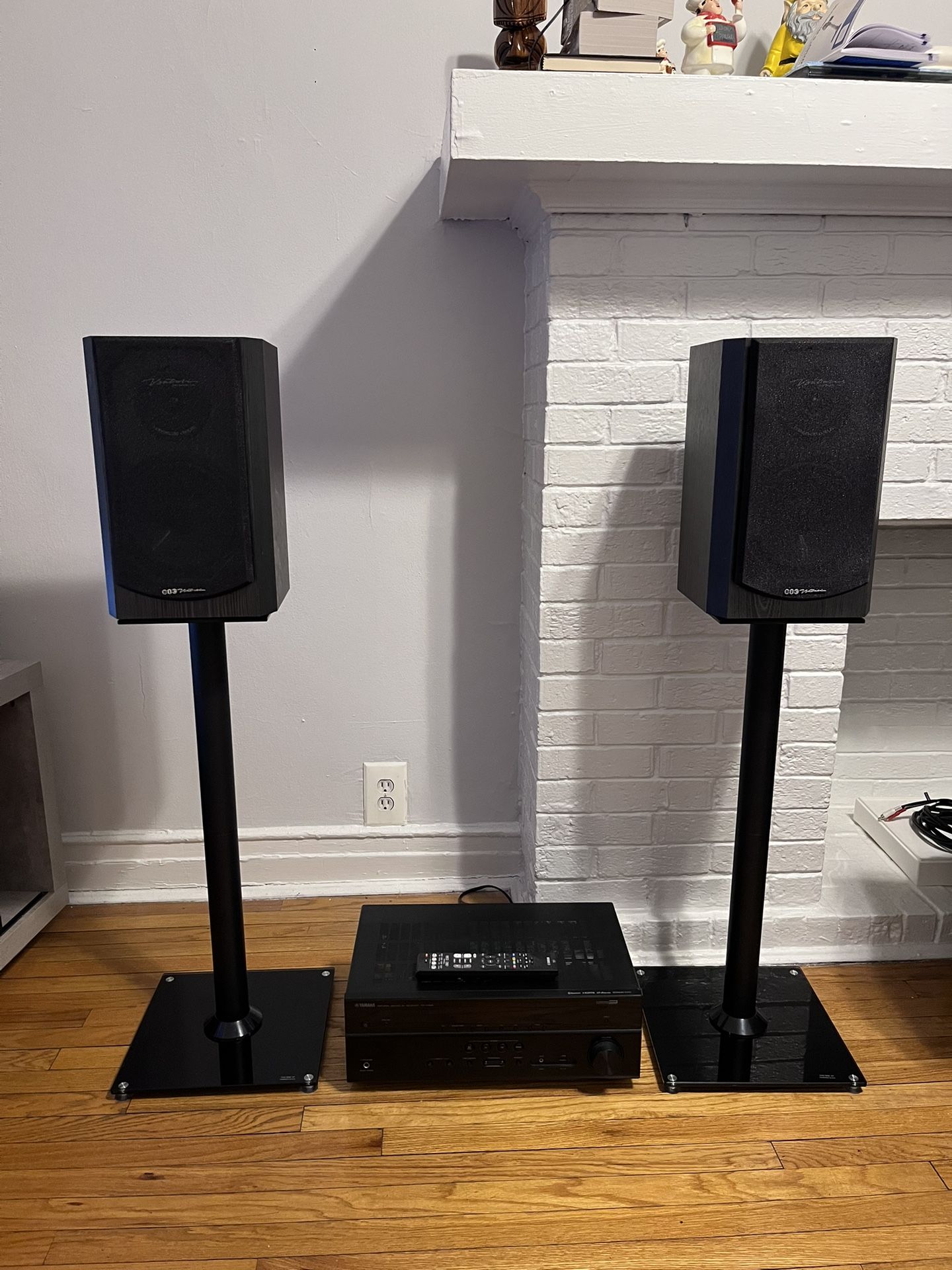 Full Speaker Setup (Including Speakers, Stands, Receiver)