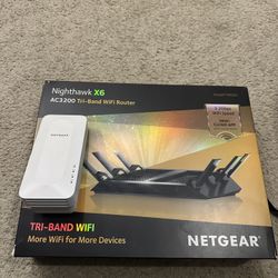 Netgear Nighthawk X6 Router + NETGEAR AX1600 Mesh Extender Bundle 