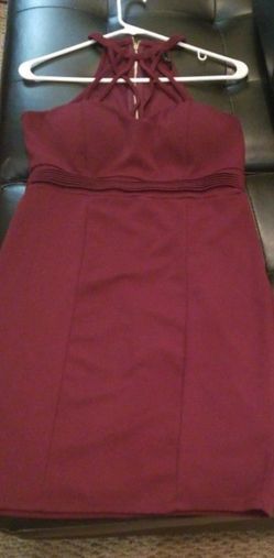 Iris Spandex Burgundy Dress