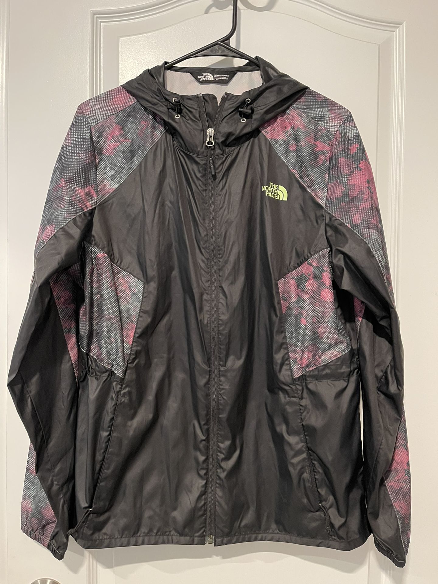 North face windbreaker jacket with hood