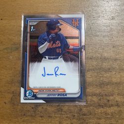2024 BOWMAN JEFFRY ROSA AUTOGRAPHED ON CARD 