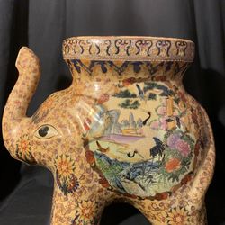 Japanese Ceramic Satsuma Style Elephant Plant Stand $180 OBO! {ch}