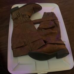 Brown Wide Calf Boots