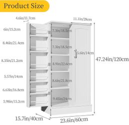 New 47“ Pantry Cabinet with Double Doors
