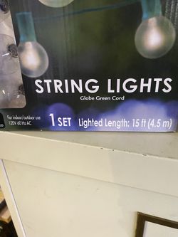 String Lights-16 ct- 15ft Long-indoor/outdoor use
