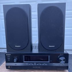 Sony AM/FM stereo receiver w/Pioneer speakers 