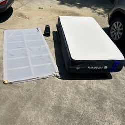 Twin Mattress + Bunkie Board + Frame+blocks