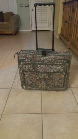 Large suitcase garment bag combination