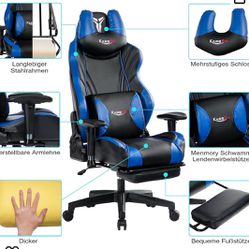 ✌️ Kasorix Office Chair, Gaming Chair, PU Leather, Swivel Computer Chair with 165° Rocker Degree