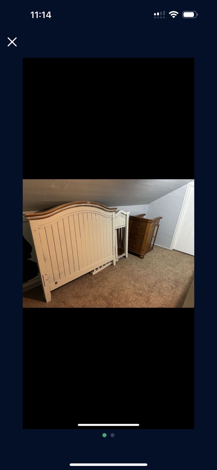 Crib To Toddler Bed With Dresser & Changing Table 