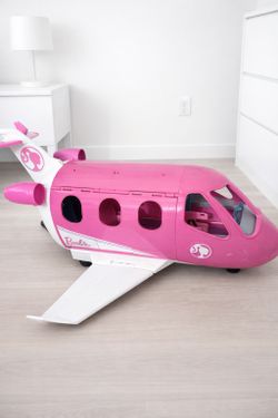 Barbie Toy Airplane – Pink Jet Plane with Opening Cabin | Great Condition