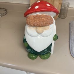 Gnome Christmas Cookie Jar