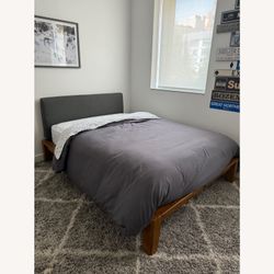 Thuma Queen Bedframe + Cushioned Headboard AND Avocado Pillowtop Mattress