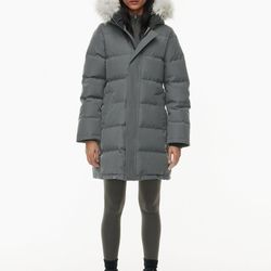  Aritzia Tna THE POWDER PARKA ELEGANT CHARCOAL Sz Small 