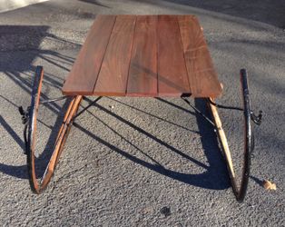 Cutter Sleigh table...one of a kind