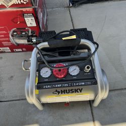 Husky Air Compressor 2 Gallon Quiet (Like New)