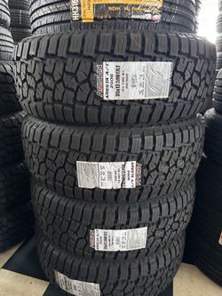 ✅📲35x12.50R17 vendo set de llantas nuevas Arisun all-terrain