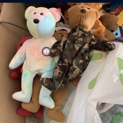 Beanie babies, five dollars each